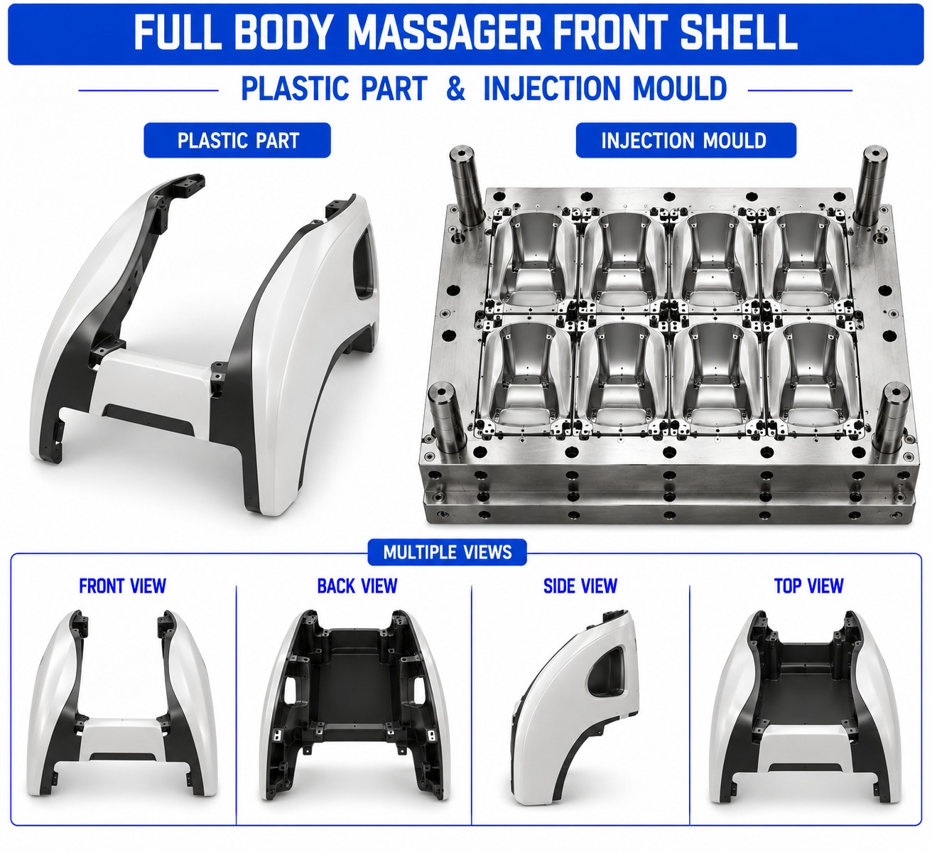 Full Body Massager Plastic Front Shell Mould and Moulding Services